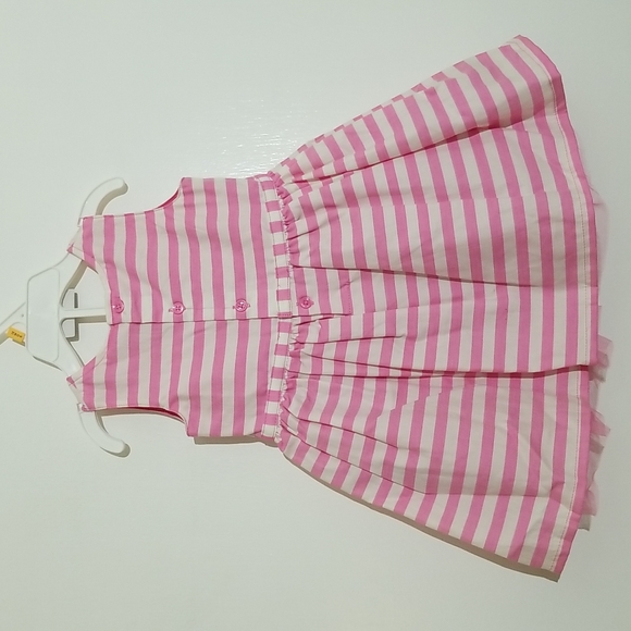 NWT Carter's Little Collection Pink Striped Dress - Picture 5 of 9